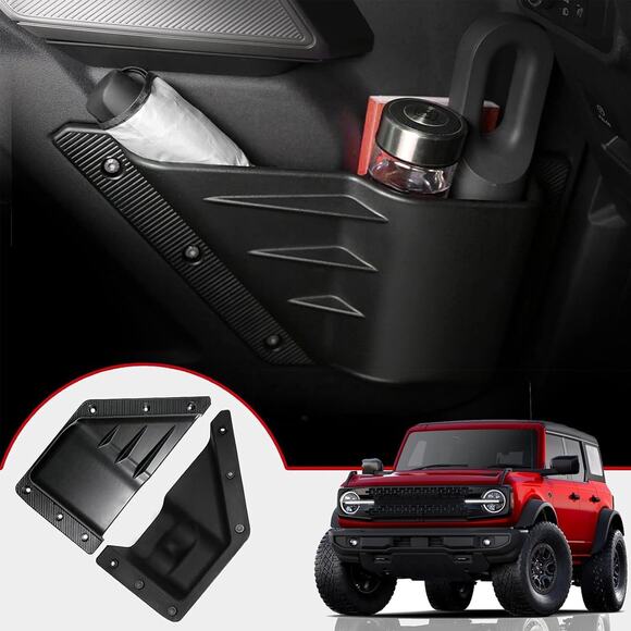 Front Door Storage Pockets Ford Bronco Accessories 2021 2022 2023 2024 Side Pock - Picture 2 of 14